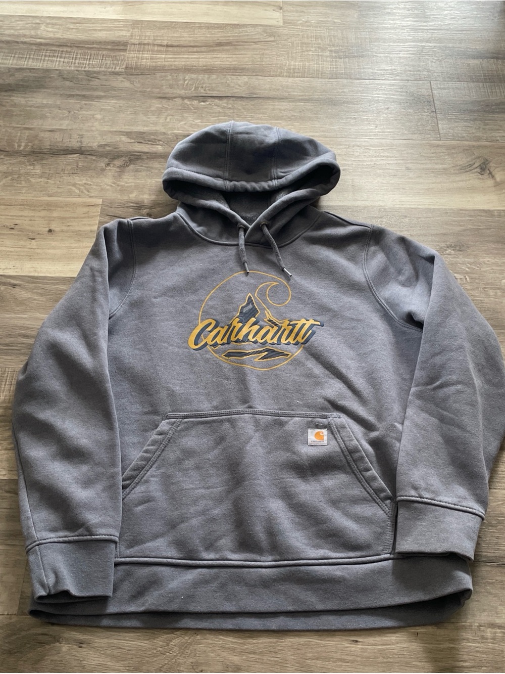 Carhartt women’s Gray Logo Hoodie Sweatshirt